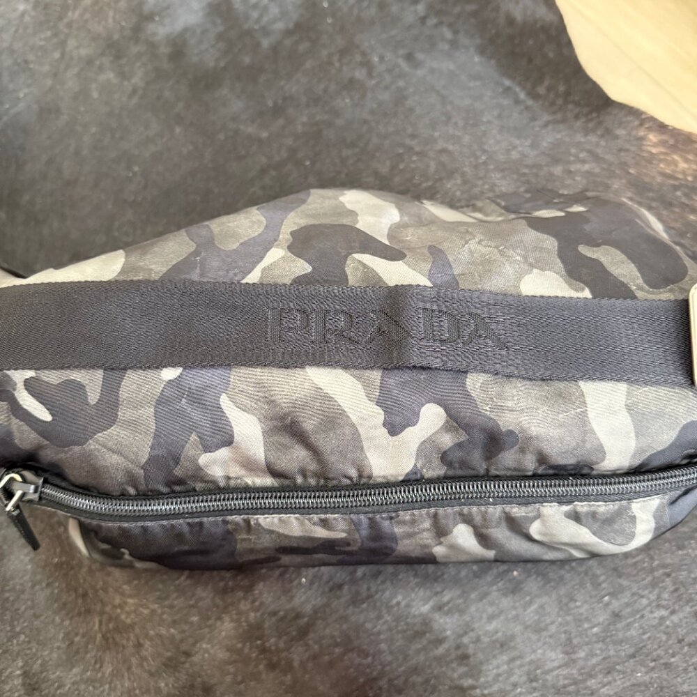 Prada Camouflage Tessuto Double Buckle Messenger Bag - Picture 8 of 12